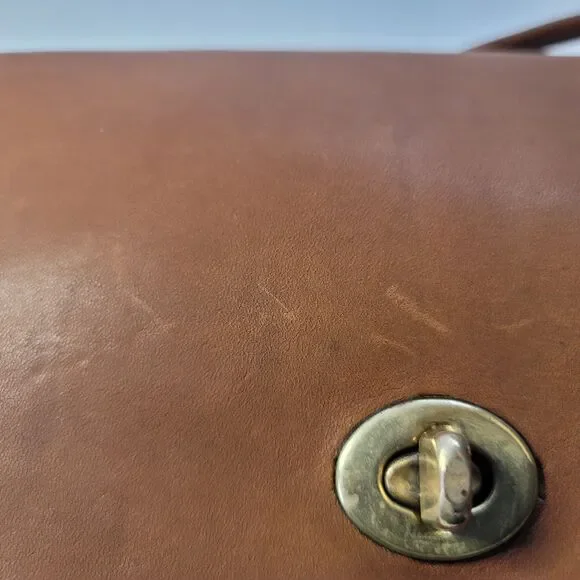 Vintage Coach Dinky Bag NYC Leather Turnlock Crossbody Bag Brown 051-9648 USA - Picture 8 of 12